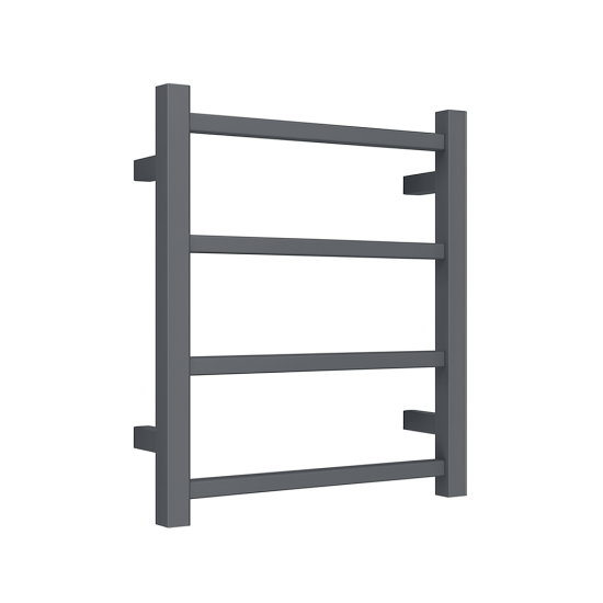 500Hx420Wx120D Gunmetal Grey Electric Heated Towel Rack 4 Bars